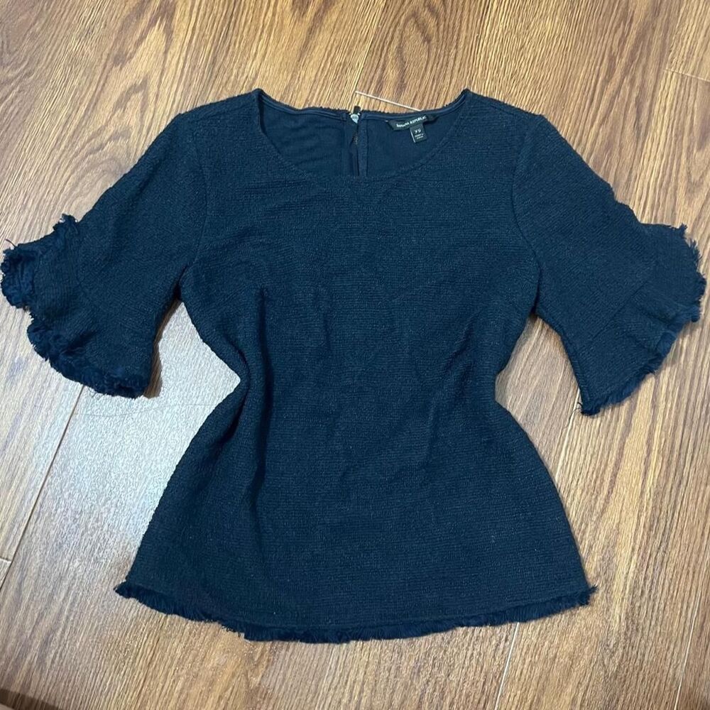 Banana-republic Women's Black and Navy Blouse